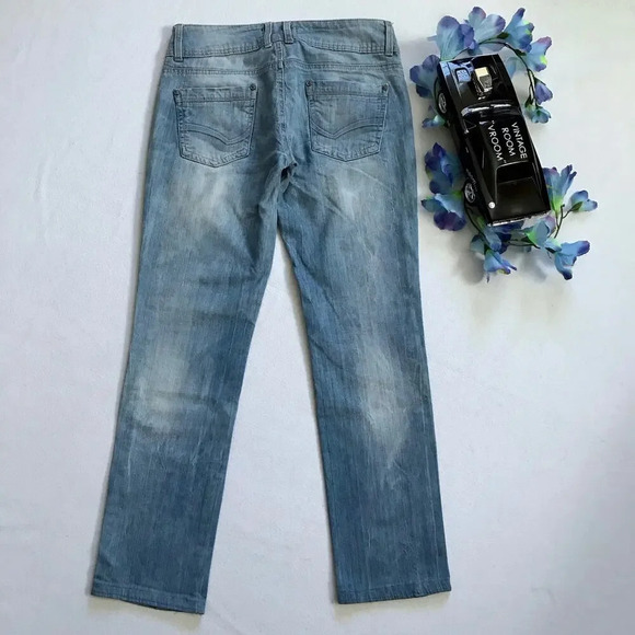 H&M Denim Rules Straight Leg Light Wash Jeans Women 8 - Picture 6 of 10